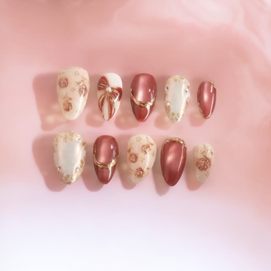 Rose Gold Heirloom Press-On Nails